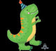 Amscan_OO Balloon - Supershapes, Numbers & Letters Dino-Mite T-rex Dinosaur Supershape Foil Balloon 66cm x 86cm Each