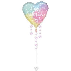 Balloon - Supershapes, Numbers & Letters Drop-A-Line Luminous Valentine Supershape Foil Balloon 81cm Each