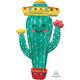 Amscan_OO Balloon - Supershapes, Numbers & Letters Fiesta Cactus Supershape Foil Balloon 60cm x 96cm Each