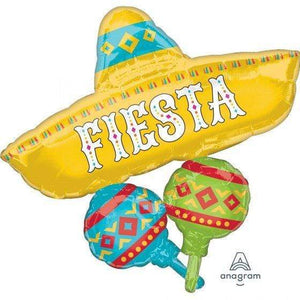 Amscan_OO Balloon - Supershapes, Numbers & Letters Fiesta Picado Hat Cluster Supershape Foil Balloon 78cm x 81cm Each