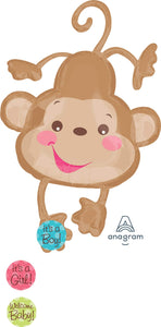 Amscan_OO Balloon - Supershapes, Numbers & Letters Fisher Price Baby Monkey SuperShape Foil Balloon 102cm Each