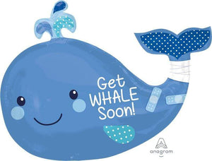 Amscan_OO Balloon - Supershapes, Numbers & Letters Get Whale Soon Supershape Foil Balloon 86cm x 60cm Each