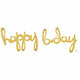 Amscan_OO Balloon - Supershapes, Numbers & Letters Gold Happy Bday Script Supershape Foil Balloon Each