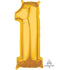 Gold Numeral 1 Mid-Size Shape Foil Balloon Balloon 66cm Each