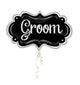 Amscan_OO Balloon - Supershapes, Numbers & Letters Groom Chalkboard Marquee Supershape Foil Balloon 40cm x 68cm Each