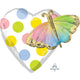 Amscan_OO Balloon - Supershapes, Numbers & Letters Happy Birthday Butterfly Supershape Foil Balloon 66cm x 60cm Each