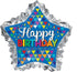 Happy Birthday Primary Sketchy Patterns SuperShape Foil Balloon 86cm x 81cm Each