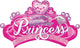 Amscan_OO Balloon - Supershapes, Numbers & Letters Happy Birthday Princess Crown And Gem SuperShape Foil Balloon 81cm x 48cm Each