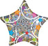 Happy Birthday Stars Holographic Supershape Foil Balloon 81cm Each