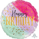 Amscan_OO Balloon - Supershapes, Numbers & Letters Happy Birthday Water Colour Supershape Foil Balloon 71cm Each