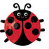 Happy Ladybug Supershape Foil Balloon 45cm x 48cm Each