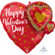 Amscan_OO Balloon - Supershapes, Numbers & Letters Happy Valentine's Day Glitter Garland Supershape Foil Balloon 55cm x 53cm Each