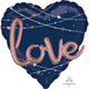 Amscan_OO Balloon - Supershapes, Numbers & Letters Heart Navy Wedding love Supershape Foil Balloon 91cm Each