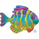 Amscan_OO Balloon - Supershapes, Numbers & Letters Holographic Colourful Fish Supershape Foil Balloon 83cm x 58cm Each