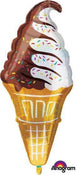 Amscan_OO Balloon - Supershapes, Numbers & Letters Holographic Ice Cream Cone Supershape Foil Balloon 45cm x 104cm Each