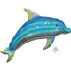 Amscan_OO Balloon - Supershapes, Numbers & Letters Holographic Iridescent Blue Dolphin Supershape Foil Balloon 73cm x 68cm Each
