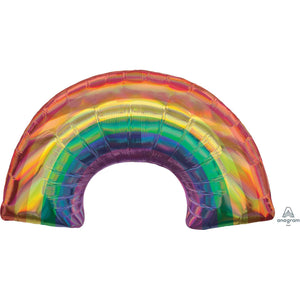 Amscan_OO Balloon - Supershapes, Numbers & Letters Holographic Iridescent Rainbow Supershape Foil Balloon 86cm x 48cm Each