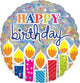 Amscan_OO Balloon - Supershapes, Numbers & Letters Holographic Shimmer Birthday Candles Supershape Foil Balloon 81cm Each