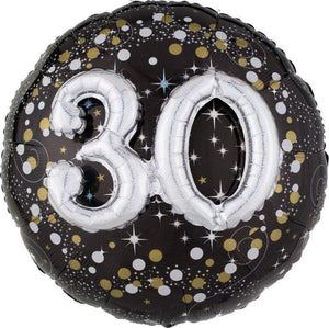 Amscan_OO Balloon - Supershapes, Numbers & Letters Holographic Sparkling Birthday 30 Supershape Foil Balloon 71cm Each