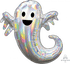 Iridescent Holographic Ghost Supershape Foil Balloon 63cm x 71cm Each