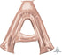 Letter A Rose Gold Supershape Foil Balloon 66cm x 83cm Each