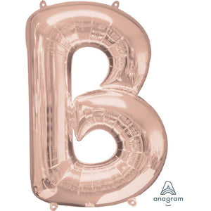 Amscan_OO Balloon - Supershapes, Numbers & Letters Letter B Rose Gold Supershape Foil Balloon 86cm Each