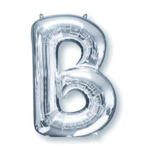 Amscan_OO Balloon - Supershapes, Numbers & Letters Letter B Silver Supershape Foil Balloon 86cm Each