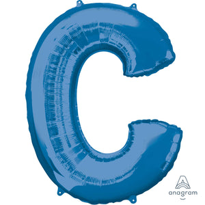 Amscan_OO Balloon - Supershapes, Numbers & Letters Letter C Blue Supershape Foil Balloon 86cm Each