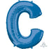 Letter C Blue Supershape Foil Balloon 53cm x 81cm Each