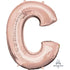 Letter C Rose Gold Supershape Foil Balloon 60cm x 81cm Each