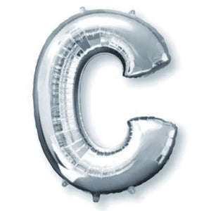 Amscan_OO Balloon - Supershapes, Numbers & Letters Letter C Silver Supershape Foil Balloon 86cm Each