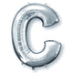 Amscan_OO Balloon - Supershapes, Numbers & Letters Letter C Silver Supershape Foil Balloon 86cm Each