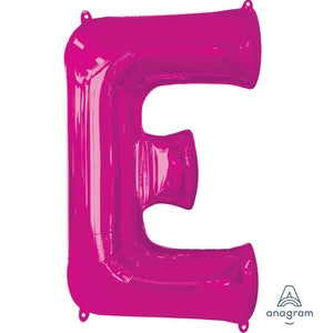 Amscan_OO Balloon - Supershapes, Numbers & Letters Letter E Pink Supershape Foil Balloon 86cm Each