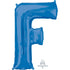 Letter F Blue Supershape Foil Balloon 53cm x 81cm Each