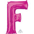 Letter F Pink Supershape Foil Balloon 58cm x 81cm Each