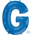 Letter G Blue Supershape Foil Balloon 53cm x 81cm Each