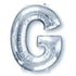 Letter G Silver Supershape Foil Balloon 86cm Each