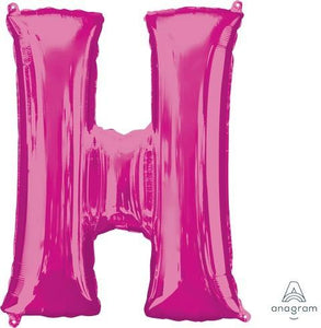 Amscan_OO Balloon - Supershapes, Numbers & Letters Letter H Pink Supershape Foil Balloon 86cm Each