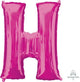 Amscan_OO Balloon - Supershapes, Numbers & Letters Letter H Pink Supershape Foil Balloon 86cm Each