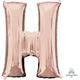 Amscan_OO Balloon - Supershapes, Numbers & Letters Letter H Rose Gold Supershape Foil Balloon 86cm Each