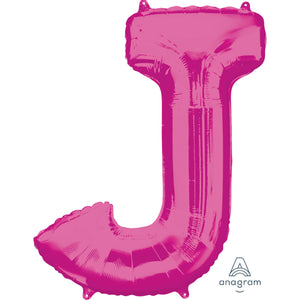 Amscan_OO Balloon - Supershapes, Numbers & Letters Letter J Pink Supershape Foil Balloon 86cm Each