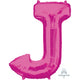 Amscan_OO Balloon - Supershapes, Numbers & Letters Letter J Pink Supershape Foil Balloon 86cm Each