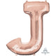 Amscan_OO Balloon - Supershapes, Numbers & Letters Letter J Rose Gold Supershape Foil Balloon 86cm Each