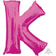 Amscan_OO Balloon - Supershapes, Numbers & Letters Letter K Pink Supershape Foil Balloon 86cm Each