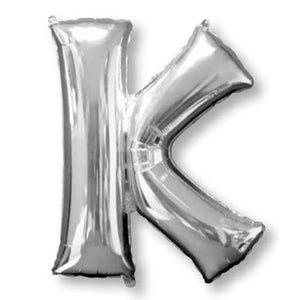 Amscan_OO Balloon - Supershapes, Numbers & Letters Letter K Silver Supershape Foil Balloon 86cm Each