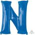 Letter N Blue Supershape Foil Balloon 53cm x 81cm Each