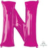 Letter N Pink Supershape Foil Balloon 60cm x 81cm Each