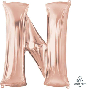 Amscan_OO Balloon - Supershapes, Numbers & Letters Letter N Rose Gold Supershape Foil Balloon 86cm Each