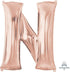 Letter N Rose Gold Supershape Foil Balloon 60cm x 81cm Each