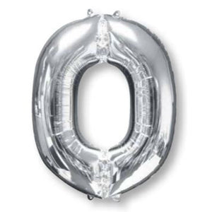 Amscan_OO Balloon - Supershapes, Numbers & Letters Letter O Silver Supershape Foil Balloon 86cm Each